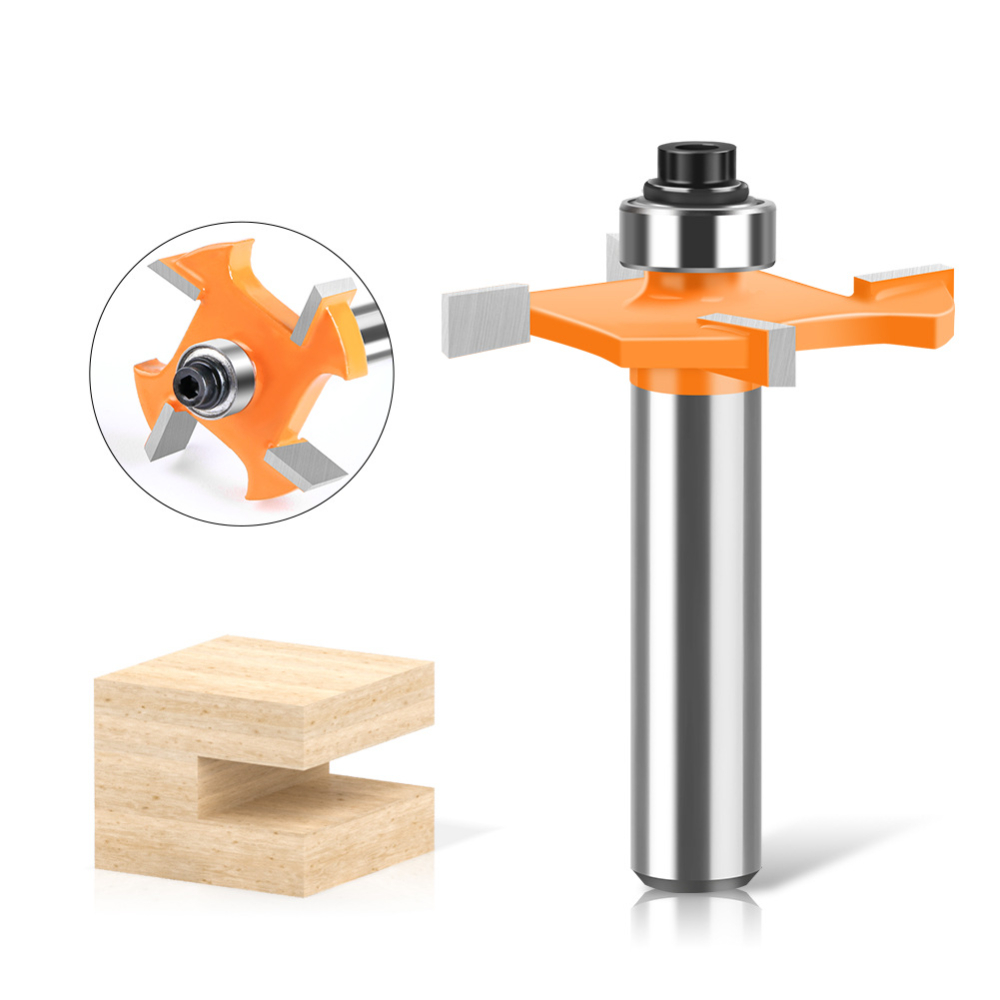 Router Bits For Woodworking - 4 Wings T Slot Router Bit