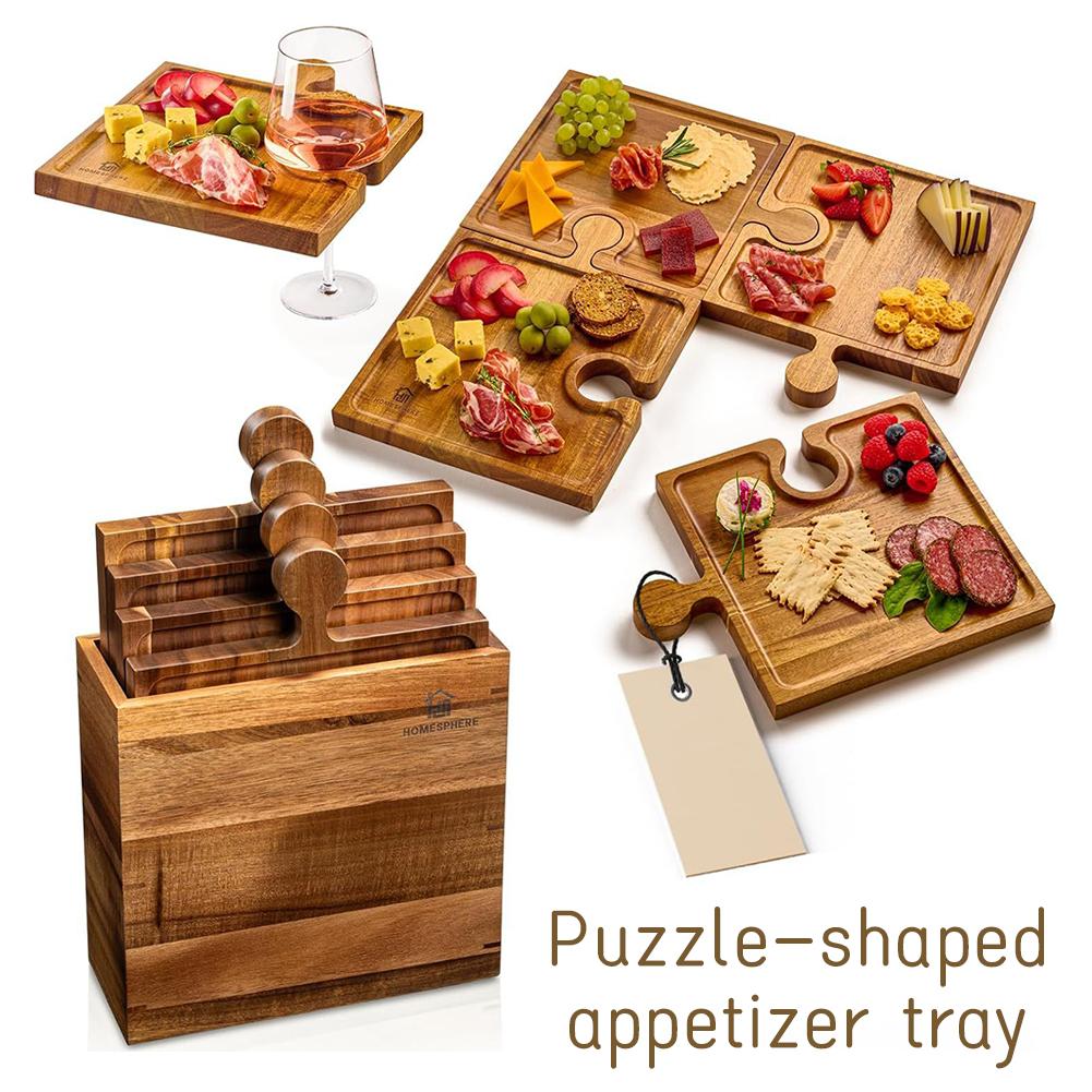 Woodworking Plan - Wooden Puzzle Shaped Appetizer Tray Four