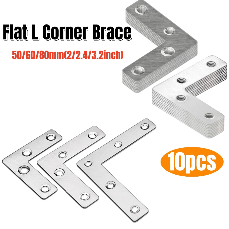 Woodworking Joint Types - 10 Pcs L Shape Flat Angle