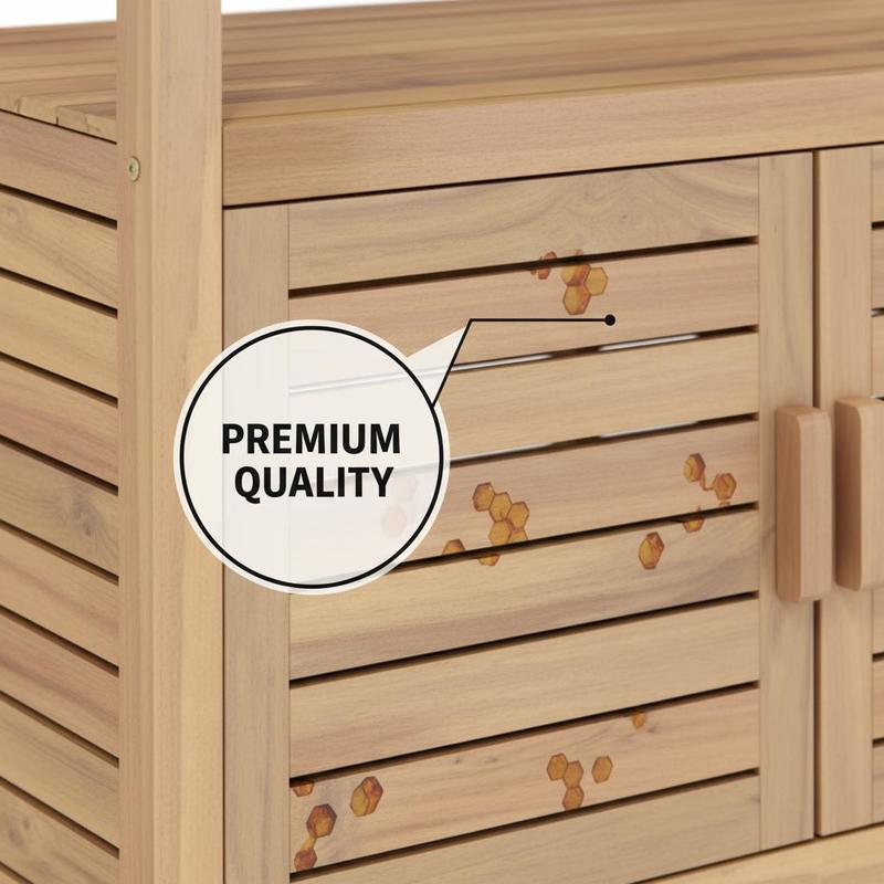 Outdoor Potting Bench Acacia W - Woodworking Bench review and price