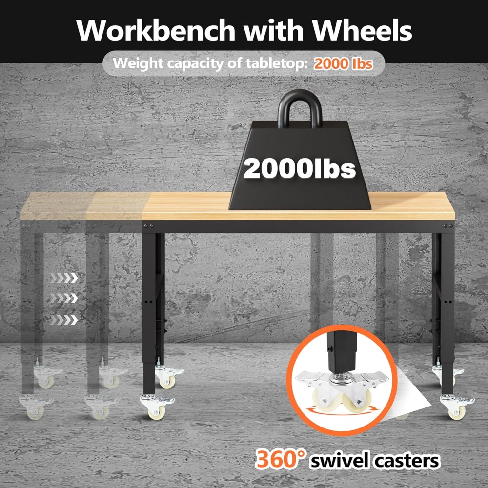 Adjustable Workbench, Heavy Du - Woodworking Bench review and price