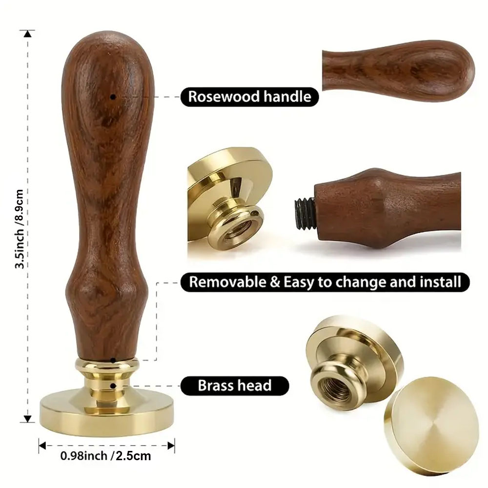 Blank Wax Seal Stamp Set Vinta - Woodworking Logo review and price