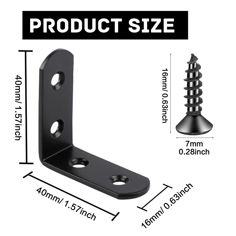 6-20 Pcs Black Corner Brace L  - Woodworking Joint Types review and price