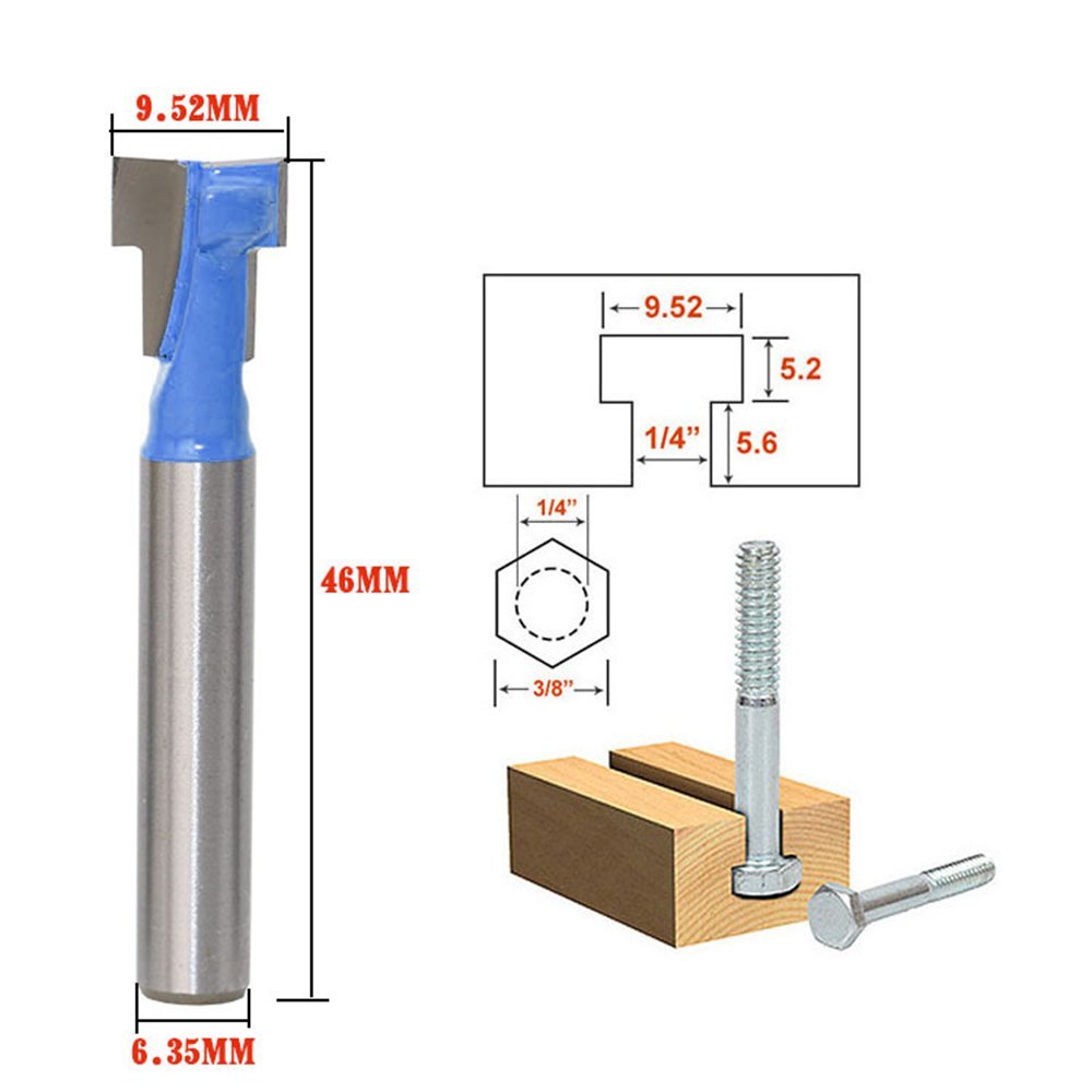 A11I 1/4 inch Shank T-Slot Cut - Router Bits For Woodworking review and price