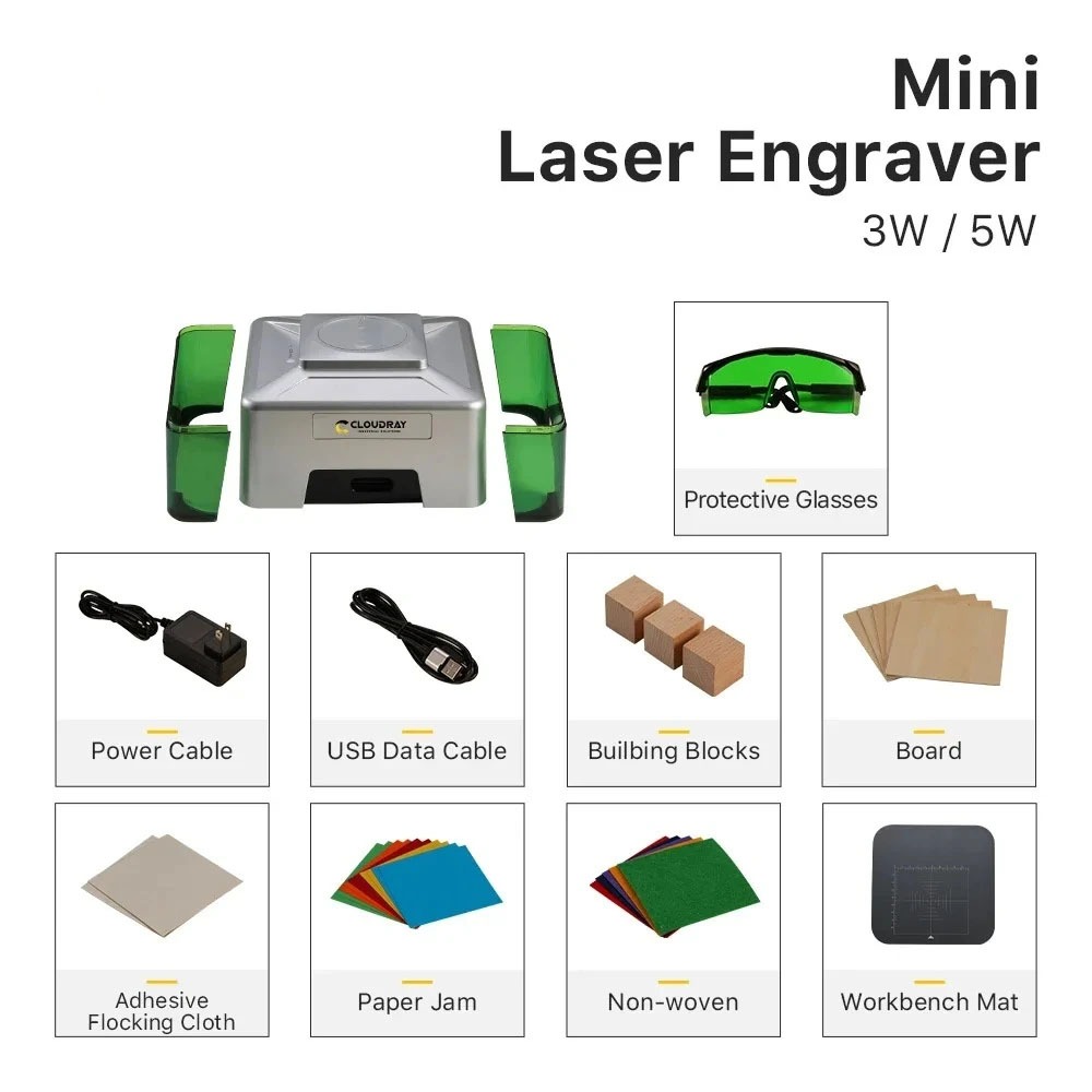 5000mW Mini CNC Laser Engraver - Woodworking Logo review and price