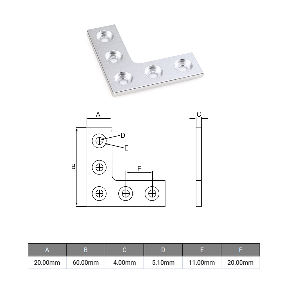 2Pcs/lot L Type 5 Holes 90Degr - Woodworking Joint Types review and price